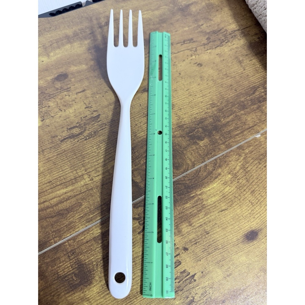 COPCO White Melamine Plastic Serving Fork Kitchen Utensil 12" China